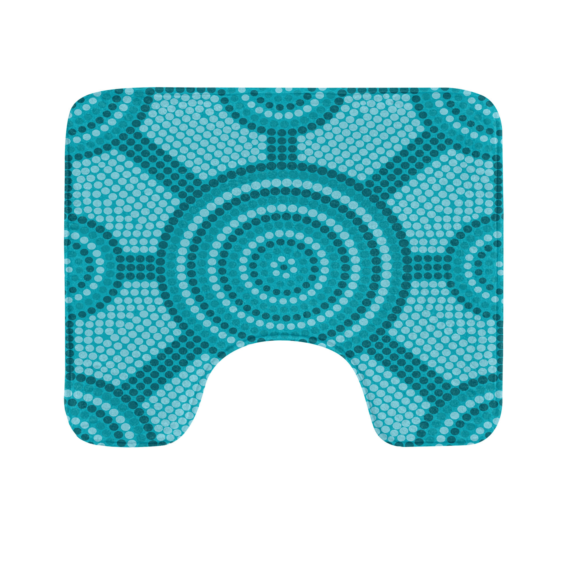 East Urban Home Teal Toilet Mat U-Shape Bathroom Rug 20" Teal | Wayfair